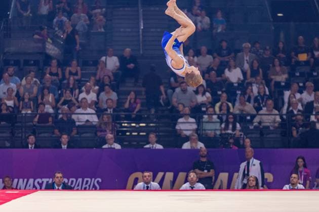 September 27, 2026, Paris, Paris, France: September 27, 2026, Paris, France: Tommaso Brugnami of Italy during the final af the floor at Gym Paris in the AccorArena. Paris France - ZUMAp284 20260927_zip_p284_018 Copyright: xMickaelxPintax
