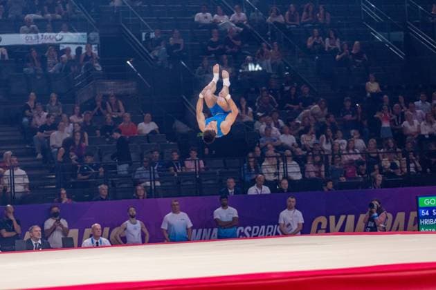 September 27, 2026, Paris, Paris, France: September 27, 2026, Paris, France: Anze Hribar of Slovenia during the final af the floor at Gym Paris in the AccorArena. Paris France - ZUMAp284 20260927_zip_p284_019 Copyright: xMickaelxPintax