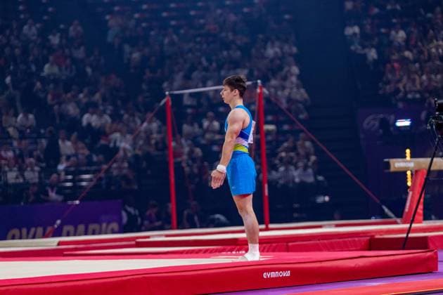 September 27, 2026, Paris, Paris, France: September 27, 2026, Paris, France: Anze Hribar of Slovenia during the final af the floor at Gym Paris in the AccorArena. Paris France - ZUMAp284 20260927_zip_p284_023 Copyright: xMickaelxPintax