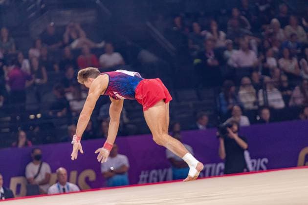 September 27, 2026, Paris, Paris, France: September 27, 2026, Paris, France: Sebastian Sponevik of Norway during the final af the floor at Gym Paris in the AccorArena. Paris France - ZUMAp284 20260927_zip_p284_027 Copyright: xMickaelxPintax