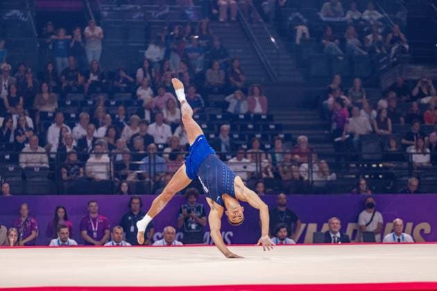 September 27, 2026, Paris, Paris, France: September 27, 2026, Paris, France: Crew Bold of the USA during the final af the floor at Gym Paris in the AccorArena. Paris France - ZUMAp284 20260927_zip_p284_036 Copyright: xMickaelxPintax