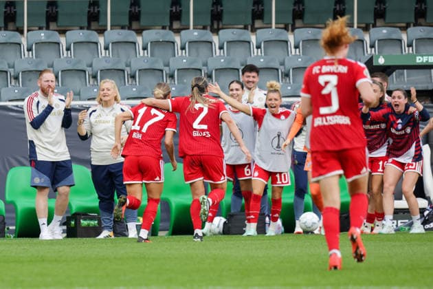 September 27, 2026, xgrfx, Women s DFB Cup First Round, Borussia Mönchengladbach vs. FC Bayern Munich, Goal: Vanessa Gilles (1-2) FC Bayern Munich vs. Mönchengladbach