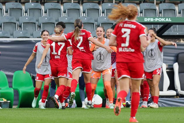September 27, 2026, xgrfx, Women s DFB Cup First Round, Borussia Mönchengladbach vs. FC Bayern Munich, Goal: Vanessa Gilles (1-2) FC Bayern Munich vs. Mönchengladbach