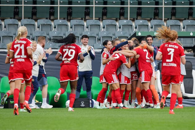 September 27, 2026, xgrfx, Women s DFB Cup First Round, Borussia Mönchengladbach vs. FC Bayern Munich, Goal: Vanessa Gilles (1-2) FC Bayern Munich vs. Mönchengladbach