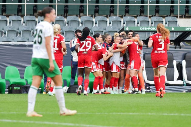 September 27, 2026, xgrfx, Women s DFB Cup First Round, Borussia Mönchengladbach vs. FC Bayern Munich, Goal: Vanessa Gilles (1-2) FC Bayern Munich vs. Mönchengladbach