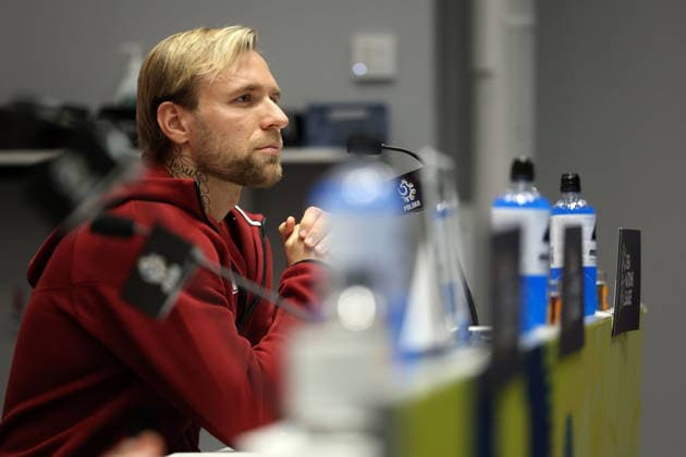 SZTOKHOLM 27.09.2026 KONFERENCJA PRASOWA REPREZENTACJI POLSKI --- POLISH FOOTBALL national team, Nationalteam press conference, PK, Pressekonferenz IN STOCKHOLM TYMOTEUSZ PUCHACZ FOT. PIOTR KUCZA FOTOPYK NEWSPIX.PL --- newspix.pl 
