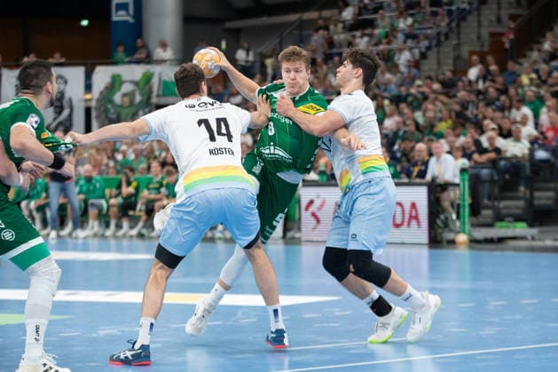 Handball, HBL2: SC DHfK Leipzig vs. TSV Bayer Dormagen, September 27, 2026; Fritz Leon Haake 6, SC DHfK Leipzig; Handball, 2nd Bundesliga, 2026–2027 season, Matchday 5: SC DHfK Leipzig vs. TSV Bayer Dormagen on September 27, 2026, at the Quarterback Immobilien Arena Leipzig Copyright: xBEAUTIFULxSPORTS JanxKaeferx