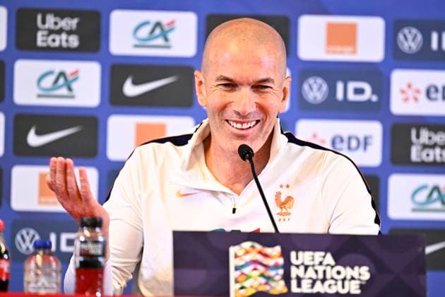 Belgium v France - UEFA Nations League 2026 Media Activities 27 09 2026 BRUSSELS, BELGIUM - SEPTEMBER 27 : Zidane Zinedine head coach of France speaking with the media during a pre-match press conference, PK, Pressekonferenz ahead of the UEFA Nations League tournament league phase matchday 2 group A1 match between Belgium and France on September 27, 2026 in Brussels, Belgium, 27 09 2026 Brussels Belgium  Copyright: xTomasxSiskx
