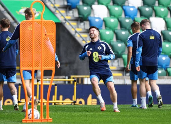 Northern Ireland Squad Training, Clearer Twist National Stadium at Windsor Park, Belfast 27 9 2026 Paul Smyth Paul Smyth 27 9 2026  Copyright: xx N Ireland training_060