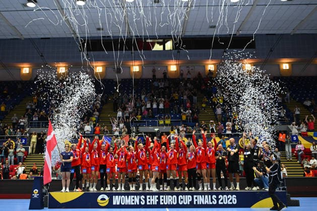 Norway - Denmark, EURO CUP Women 2026 EHF EURO CUP FINALS Denmark players react at the final of the Euro Cup Women 2026 EHF Euro cups Finals game between Hungary and Romania, September 27, 2026, in Bucharest, Romania. Copyright: xAlexxNicodimx