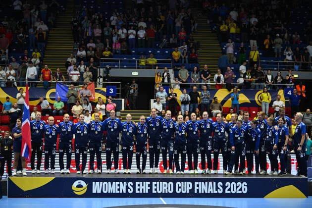 Norway - Denmark, EURO CUP Women 2026 EHF EURO CUP FINALS Norway players react at the final of the Euro Cup Women 2026 EHF Euro cups Finals game between Hungary and Romania, September 27, 2026, in Bucharest, Romania. Copyright: xAlexxNicodimx