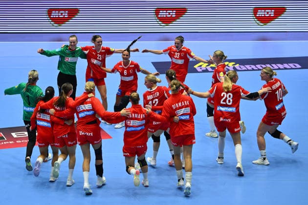 Norway - Denmark, EURO CUP Women 2026 EHF EURO CUP FINALS Denmark players react during the Euro Cup Women 2026 EHF Euro cups Finals game between Hungary and Romania, September 27, 2026, in Bucharest, Romania. Copyright: xAlexxNicodimx