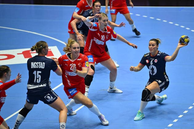 Norway - Denmark, EURO CUP Women 2026 EHF EURO CUP FINALS Nora Mork of Norway plays during the Euro Cup Women 2026 EHF Euro cups Finals game between Hungary and Romania, September 27, 2026, in Bucharest, Romania. Copyright: xAlexxNicodimx