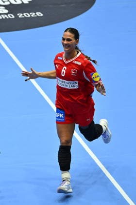 Norway - Denmark, EURO CUP Women 2026 EHF EURO CUP FINALS Elver Hageso of Denmark plays during the Euro Cup Women 2026 EHF Euro cups Finals game between Hungary and Romania, September 27, 2026, in Bucharest, Romania. Copyright: xAlexxNicodimx