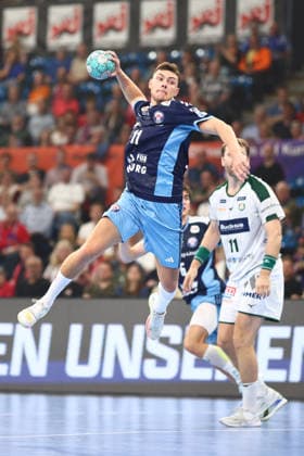Handball Bundesliga HBL 2026 2027 - 27.09.2026 - Handball Club Hamburg HCH vs HSG Wetzlar . Nicolaj Jörgensen Joergensen ( HC Hamburg )