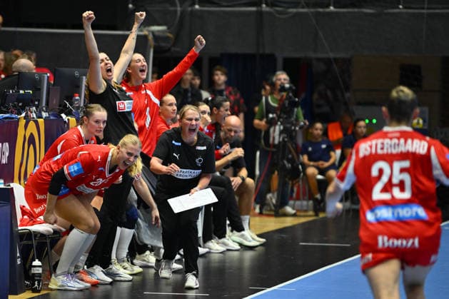 Norway - Denmark, EURO CUP Women 2026 EHF EURO CUP FINALS Helle Thomsen and Bojana Popovic of Denmark react during the Euro Cup Women 2026 EHF Euro cups Finals game between Hungary and Romania, September 27, 2026, in Bucharest, Romania. Copyright: xAlexxNicodimx