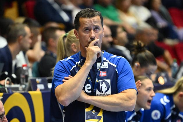 Norway - Denmark, EURO CUP Women 2026 EHF EURO CUP FINALS Ole Gustav Gjekstad of Norway reacts during the Euro Cup Women 2026 EHF Euro cups Finals game between Hungary and Romania, September 27, 2026, in Bucharest, Romania. Copyright: xAlexxNicodimx