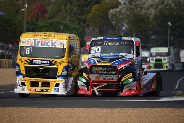 FFSA 24 HEURES CAMIONS 2026 08 ROBINEAU Anthony (fra), Team Robineau, MAN, 20 CALVET TÃ o (fra), Team Buggyra Racing, Freightliner, action, during the 5th round of the Championnat de France FFSA Camions 2026, 24 Heures Camions, from September 26 to 27, 2026 on the Bugatti Circuit, in Le Mans, France - Le MansFrance Copyright: xRAINIERxEHRHARDTx
