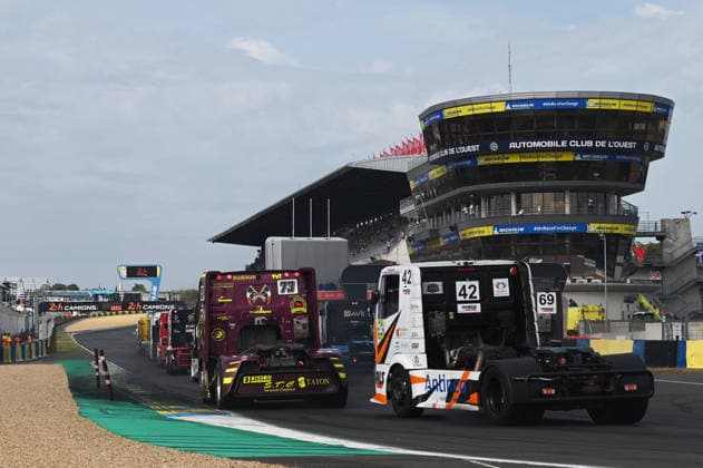 FFSA 24 HEURES CAMIONS 2026 73 BOITEUX Romain (fra), Team FFC, Renault, 42 VERDIER Thomas (fra), Team T.V.T Competition, IVECO, action, during the 5th round of the Championnat de France FFSA Camions 2026, 24 Heures Camions, from September 26 to 27, 2026 on the Bugatti Circuit, in Le Mans, France - Le MansFrance Copyright: xRAINIERxEHRHARDTx