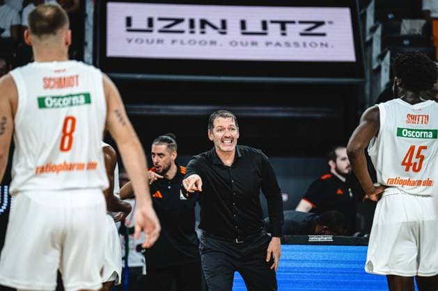 Neu Ulm, Germany, September 27, 2026: Head Coach Ty Harrelson of ratiopharm Ulm gestures during the Basketball Bundesliga game between ratiopharm Ulm and Fitness First Würzburg Baskets at the ratiopharm Arena on September 27, 2026, in Neu Ulm, Germany Photo by Harry Langer, DeFodi Images ratiopharm Arena, Germany, September 27, 2026 Head Coach Ty Harrelson of ratiopharm ulm gestures during the Basketball Bundesliga match between ratiopharm ulm and Fitness First Würzburg Baskets in Neu Ulm on September 27, 2026 at the ratiopharm Arena, Germany. Photo by Harry Langer, DeFodi Images. Photo by Harry Langer, DeFodi Images