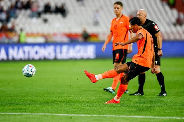 BELGRADE , 27-09-2026 , Rajko Mitic stadium , season 2026 2027 , UEFA Nations League football , Match between Serbia and The Netherlands , picture shows Netherlands player Tijjani Reijnders Serbia - Netherlands  x207660167x Copyright: