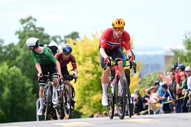 UCI 2026 Road World Championship, WM, Weltmeisterschaft Montreal 27 09 2026 MONTREAL, CANADA - SEPTEMBER 27 : Leknessund Andreas (NOR) during the Men Elite cycling road race of the 2026 UCI Road World Championships 93th edition an UCI World Championships cycling race of 273.4 km with start in Montreal and finish in Montreal on September 27, 2026 in Montreal, Canada, 27 09 2026 Montreal Canada  Copyright: xPeterxDexVoechtx