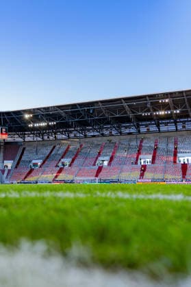 Nations League, Group A, Matchday 2, Germany vs. Greece on September 27, 2026, at the WWK Arena in Augsburg; corner flag, DFB logo, crest, stadium corner, spectators, choreographed display, choreography, fans, spectators, stands Copyright: xBahhoxKarax