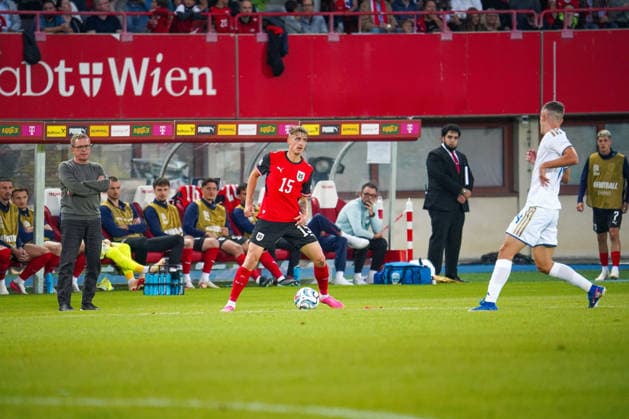 Soccer: Austria National Team, UEFA Nations League 2026–2027, League B, Group B3, Matchday 2, September 27, 2026, Austria (ÖFB) vs. Kosovo (FFK), Ernst Happel Stadium, Vienna, Austria, Nikolas Veratschnig (Austria), 15 Copyright: xLukasxBierederx