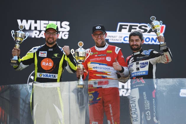 FFSA 24 HEURES CAMIONS 2026 ROBINEAU Thomas (fra), Team Robineau, MAN, ANDRE Jonathan (fra), Team Lion Truck Racing, MAN, SOUSA RaphaÃ«l (fra), Team Viry Truck Racing, Freightliner, portrait, podium, during the 5th round of the Championnat de France FFSA Camions 2026, 24 Heures Camions, from September 26 to 27, 2026 on the Bugatti Circuit, in Le Mans, France - Le MansFrance  Copyright: xRAINIERxEHRHARDTx