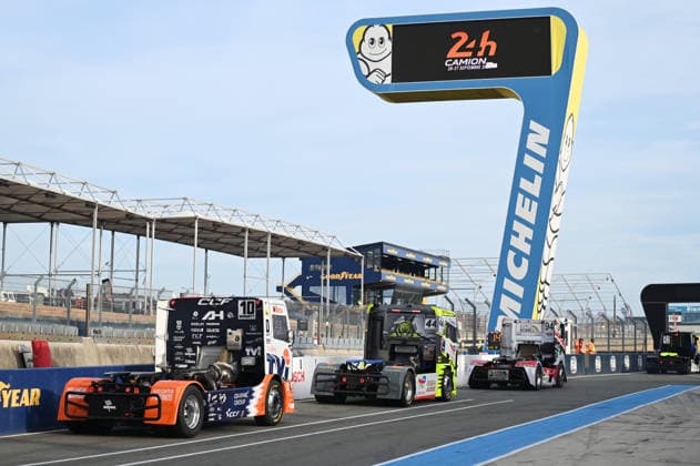 FFSA 24 HEURES CAMIONS 2026 10 HERGOTT AurÃ lien (fra), Team Camions de Course Francilien, DAF, 44 ANDRE Jonathan (fra), Team Lion Truck Racing, MAN, 94 RODRIGUES Ivan (fra), Team Luxosport, MAN, action, during the 5th round of the Championnat de France FFSA Camions 2026, 24 Heures Camions, from September 26 to 27, 2026 on the Bugatti Circuit, in Le Mans, France - Le MansFrance  Copyright: xRAINIERxEHRHARDTx