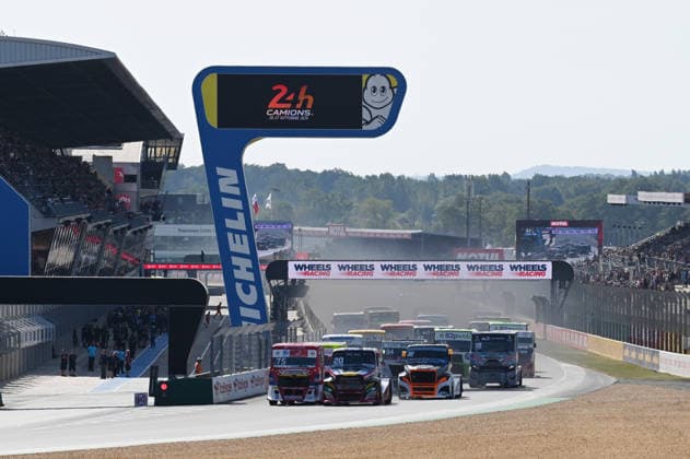 FFSA 24 HEURES CAMIONS 2026 75 ROBINEAU Thomas (fra), Team Robineau, MAN, 20 CALVET TÃ o (fra), Team Buggyra Racing, Freightliner, start, action, during the 5th round of the Championnat de France FFSA Camions 2026, 24 Heures Camions, from September 26 to 27, 2026 on the Bugatti Circuit, in Le Mans, France - Le MansFrance  Copyright: xRAINIERxEHRHARDTx