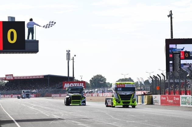 FFSA 24 HEURES CAMIONS 2026 44 ANDRE Jonathan (fra), Team Lion Truck Racing, MAN, 21 SOUSA RaphaÃ«l (fra), Team Viry Truck Racing, Freightliner, action, during the 5th round of the Championnat de France FFSA Camions 2026, 24 Heures Camions, from September 26 to 27, 2026 on the Bugatti Circuit, in Le Mans, France - Le MansFrance  Copyright: xRAINIERxEHRHARDTx