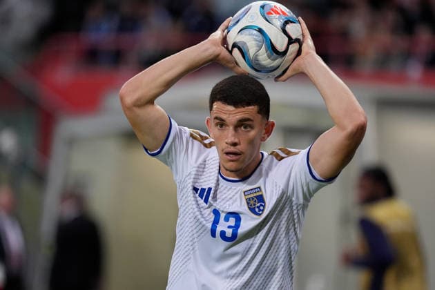 SOCCER - NL, AUT vs KOS VIENNA,AUSTRIA,27.SEP.26 - SOCCER - UEFA Nations League, OEFB international match, Länderspiel, Nationalmannschaft Austria vs Kosovo. Image shows Dion Gallapeni (KOS).  GEPAxpictures xKevinxKada