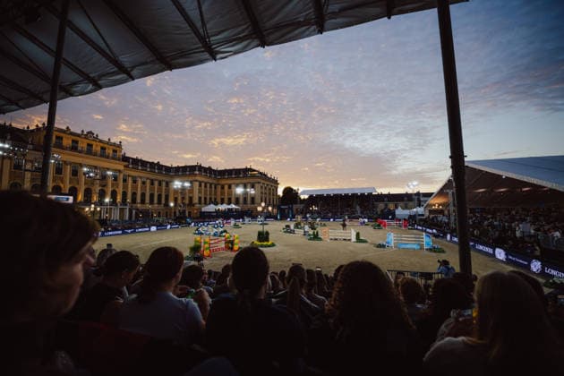 EQUESTRIAN - GCT, GP Vienna VIENNA,AUSTRIA,27.SEP.26 - EQUESTRIAN - Global Champions Tour, Grand Prix of Vienna. Image shows an overview of the riding arena.  GEPAxpictures xAlexanderxSolc