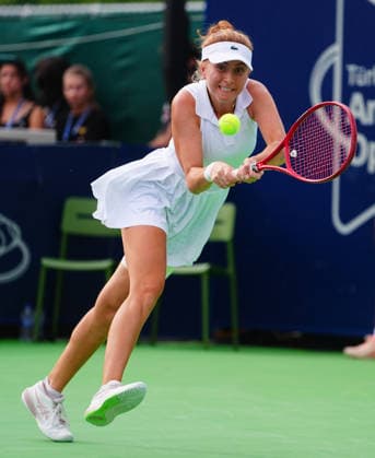 Ankara Open WTA, Tennis Damen 125 Tennis Tournament ANKARA, TURKIYE - SEPTEMBER 27: Turkish tennis player Berfu Cengiz competes against her Serbian opponent Teodora Kostovic in the singles final of the Ankara Open WTA 125 tennis tournament hosted by Topspin Tennis Academy Bilkent in Ankara, Turkiye, on September 27, 2026. Evrim Aydin Anadolu Ankara Turkey. Editorial use only. Please get in touch for any other usage.  Copyright: x2026xAnadoluxEvrimxAydinx
