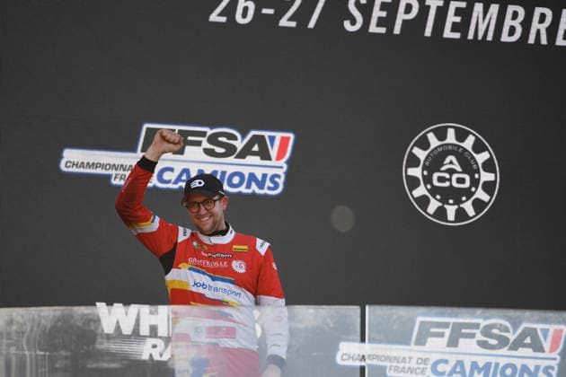 FFSA 24 HEURES CAMIONS 2026 ROBINEAU Thomas (fra), Team Robineau, MAN, portrait, podium, during the 5th round of the Championnat de France FFSA Camions 2026, 24 Heures Camions, from September 26 to 27, 2026 on the Bugatti Circuit, in Le Mans, France - Le MansFrance  Copyright: xRAINIERxEHRHARDTx