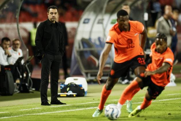BELGRADE - Netherlands coach Xavi Hernandez reacts after the 1-1 draw in the UEFA Nations League match between Serbia and Germany at the Rajko MitiÄ‡ Stadium on September 27, 2026, in Belgrade. ANP KOEN VAN WEEL xVIxANPxSportx xxANPxIVx 570427650 originalFilename: 570427650.jpg