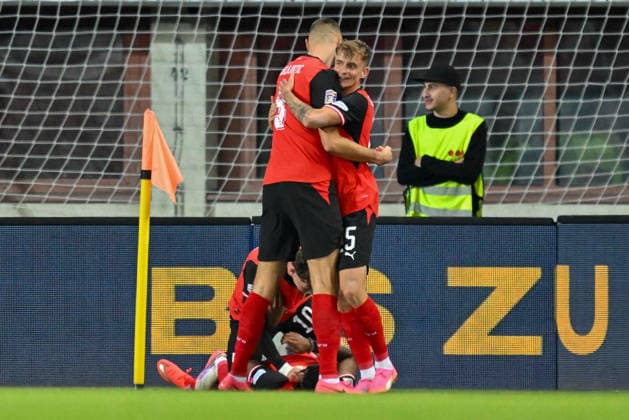 SOCCER - NL, AUT vs KOS VIENNA,AUSTRIA,27.SEP.26 - SOCCER - UEFA Nations League, OEFB international match, Länderspiel, Nationalmannschaft Austria vs Kosovo. Image shows the rejoicing of AUT. Keywords: goal.  GEPAxpictures xAvnixRetkoceri