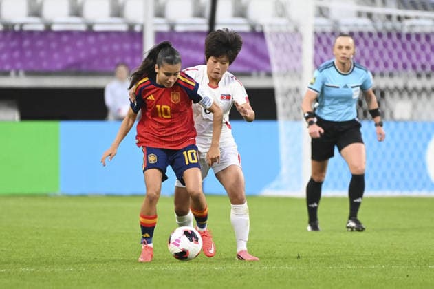 IPA89040714 - Cristina Libran (ESP) and Ryu Gyong So (PRK) during the FIFA U-20 Women s World Cup final between Spain and North Korea, held in Lodz, Poland, on September 27, 2026  Copyright: xMichalxDubiel IPAxSportx xx IPA89040714