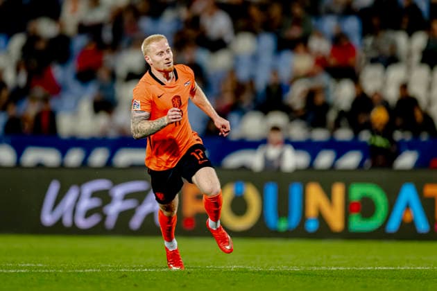 BELGRADE: Netherlands forward Mexx Meerdink during the UEFA Nations League match between Serbia and the Netherlands at Rajko Mitic Stadium on September 27, 2026, in Belgrade, Serbia. Photo by DeFodi Images