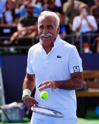 Ankara Open WTA, Tennis Damen 125 Tennis Tournament ANKARA, TURKIYE - SEPTEMBER 27: Former professional tennis player Mansour Bahrami, also known as the King of Trick Shots, takes part in an exhibition match during the Turk Telekom Ankara Open WTA 125 tennis tournament in Ankara, Turkiye, on September 27, 2026. Evrim Aydin Anadolu Ankara Turkey. Editorial use only. Please get in touch for any other usage.  Copyright: x2026xAnadoluxEvrimxAydinx