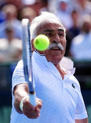 Ankara Open WTA, Tennis Damen 125 Tennis Tournament ANKARA, TURKIYE - SEPTEMBER 27: Former professional tennis player Mansour Bahrami, also known as the King of Trick Shots, takes part in an exhibition match during the Turk Telekom Ankara Open WTA 125 tennis tournament in Ankara, Turkiye, on September 27, 2026. Evrim Aydin Anadolu Ankara Turkey. Editorial use only. Please get in touch for any other usage.  Copyright: x2026xAnadoluxEvrimxAydinx