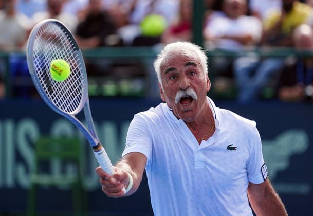 Ankara Open WTA, Tennis Damen 125 Tennis Tournament ANKARA, TURKIYE - SEPTEMBER 27: Former professional tennis player Mansour Bahrami, also known as the King of Trick Shots, takes part in an exhibition match during the Turk Telekom Ankara Open WTA 125 tennis tournament in Ankara, Turkiye, on September 27, 2026. Evrim Aydin Anadolu Ankara Turkey. Editorial use only. Please get in touch for any other usage.  Copyright: x2026xAnadoluxEvrimxAydinx