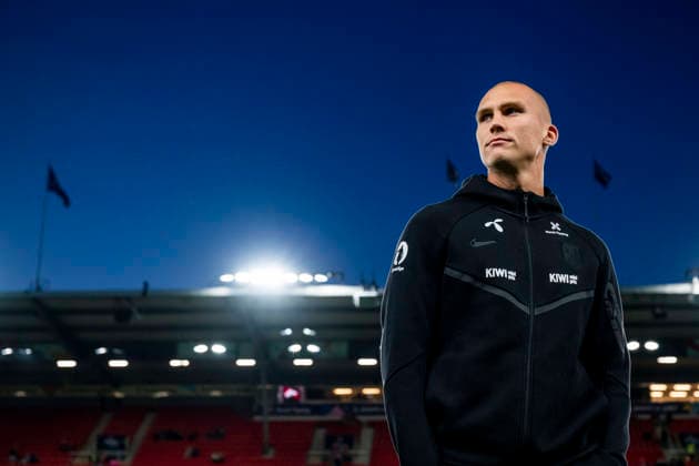 260927 Leo Ostigard of Norway ahead of the Nations League soccer match between Norway and Portugal on September 27, 2026, in Oslo. Photo by Vegard Grott, BILDBYRAN. Code: VG VG1010 bbeng soccer football fotball Nations League international match Norway Portugal  Copyright: VEGARDxGRoTT BB260927VG017