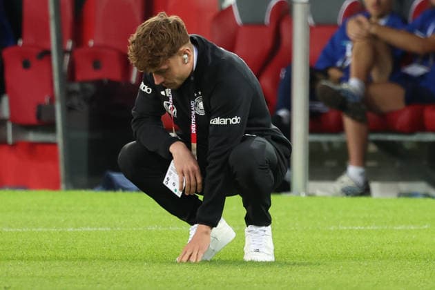 September 27, 2026, xrekx, Soccer: UEFA Nations League, Germany vs. Greece, featuring Philipp Treu; Germany tests the field in Augsburg