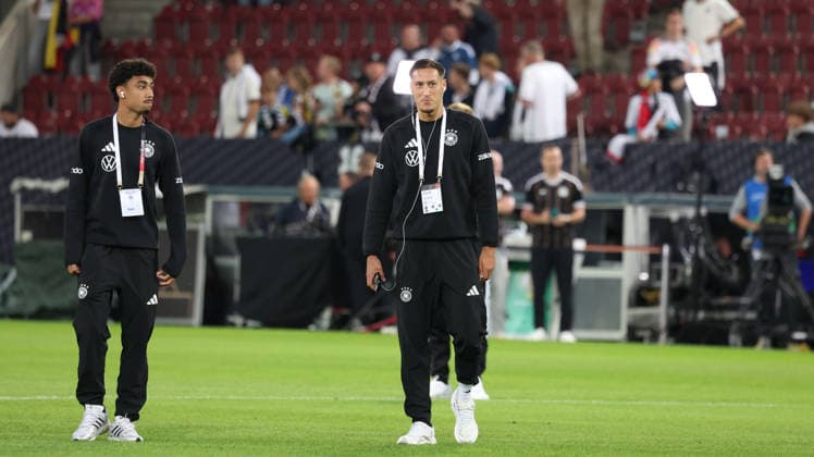 September 27, 2026, xrekx, Soccer UEFA Nations League, Germany vs. Greece, Nathaniel Brown (Germany), Younes Ebnoutalib (Germany), Augsburg (Germany)