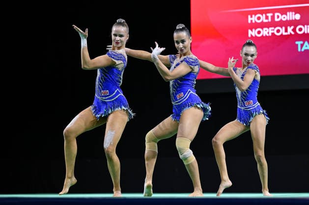 IPA89041400 - HOLT Dollie NORFOLK Isabel NORFOLK Olivia (GBR) at the 30th World Acrobatic Gymnastics Championships in Pesaro, Italy, September 27, 2026  Copyright: xFilippoxTomasi IPAxSportx xx IPA89041400