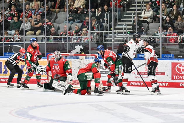 Penny DEL: Augsburger Panther vs. Kölner Haie, September 27, 2026, AUGSBURG, GERMANY September 27: The visiting fans cheer after Ryan MACINNIS (No. 77, Kölner Haie) scores to make it 3–5 during the Penny DEL match between the Augsburger Panther and the Kölner Haie on Matchday 4 at Curt Frenzel Stadium Copyright: xBEAUTIFULxSPORTS Goldbergx