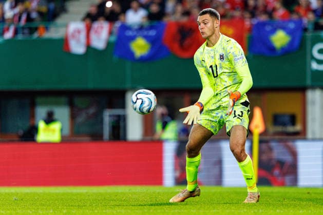 VIENNA, AUSTRIA - 27 SEPTEMBER 2026: Image shows Jungwirth Lukas (Austria, 13) during UEFA Nations League 2026 27 League B, Group B3, Matchday 2: Austria vs Kosovo at Ernst-Happel-Stadion on 27 09 2026 in Vienna, Austria. Austria Copyright: xFröhlichxPascalx
