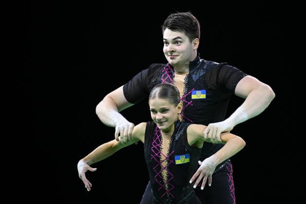IPA89041648 - KRYVYTSKA Yevfrosyniia and LABUNETS Ivan (UKR) at the 30th World Acrobatic Gymnastics Championships, held in Pesaro, Italy, on September 27, 2026  Copyright: xFilippoxTomasi IPAxSportx xx IPA89041648